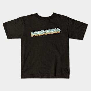 Madonna Retro Typography Faded Style Kids T-Shirt